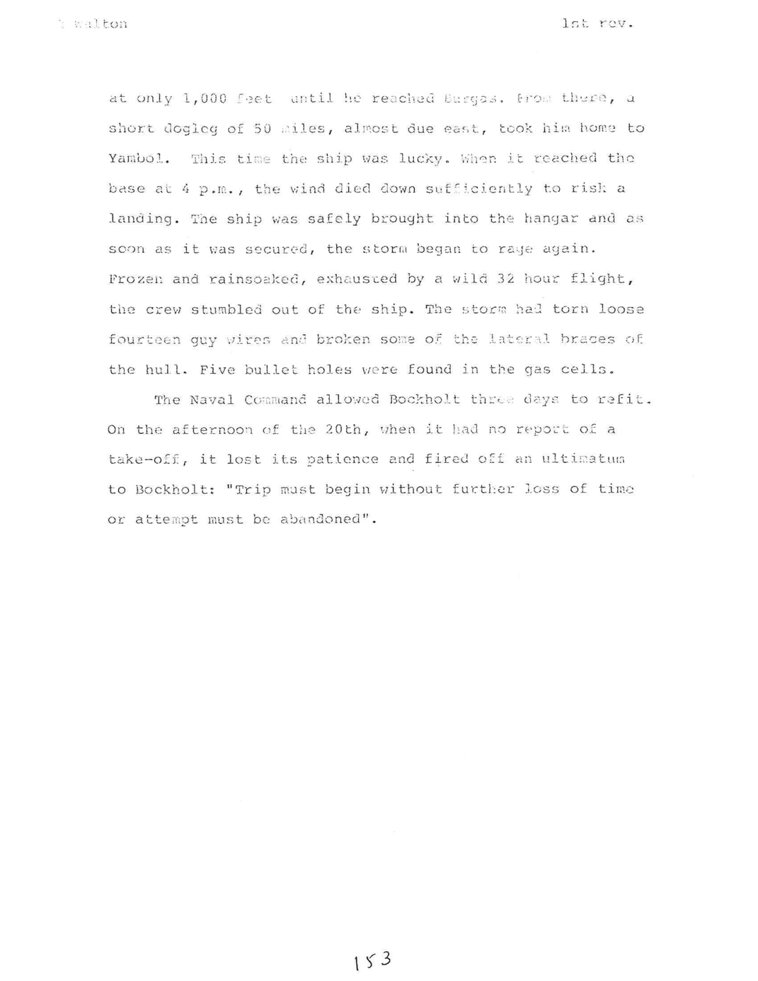 Full scan of page 156 of the manuscript, a faint carbon copy.